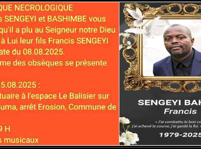 COMMUNIQUE NECROLOGIQUE